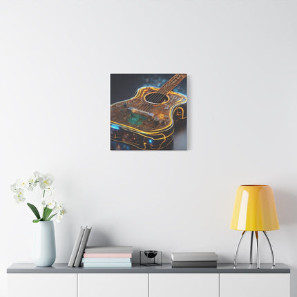 Cyber Strings: Harmonic Fusion of Tradition and Futurism - Matte Canvas, Stretched, 1.25"