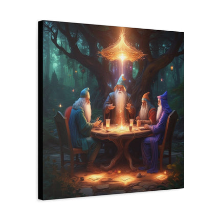 "Mystic Gambits: Wizards' Card Game” Series - Matte Canvas, Stretched, 1.25"