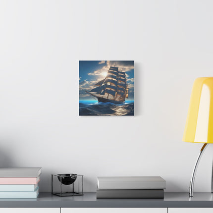 Journey of the Azure Mariner: Sunlit Sails Series Matte Canvas, Stretched, 1.25"