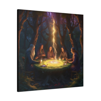 "Mystic Gambits: Wizards' Card Game” Series - Matte Canvas, Stretched, 1.25"