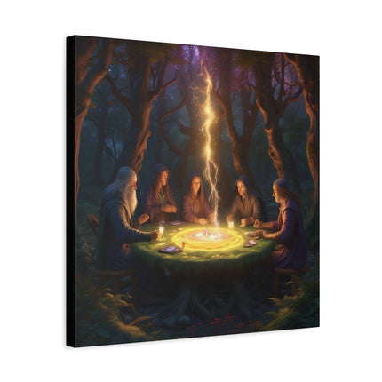 "Mystic Gambits: Wizards' Card Game” Series - Matte Canvas, Stretched, 1.25"